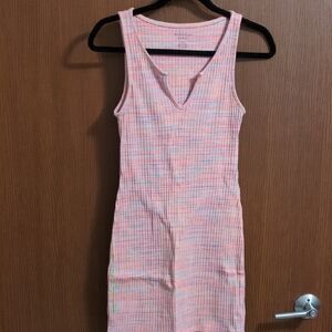 American Eagle Outfitters Pink and Blue Mini Dress
